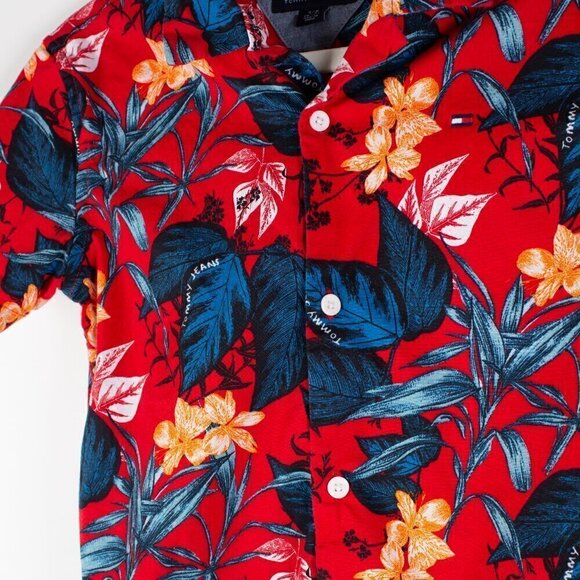 Tommy Hilfiger Boy's Tropical Shirt - Size Small - Picture 4 of 5